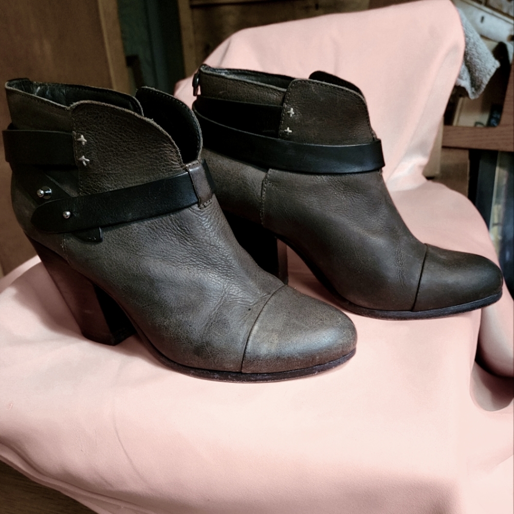 Rag and Bone brown herring booties.   Like new.   Size 39. 5.